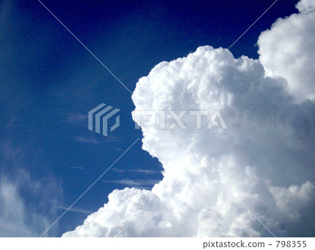 stock photo: cumulonimbus developing into the blue sky