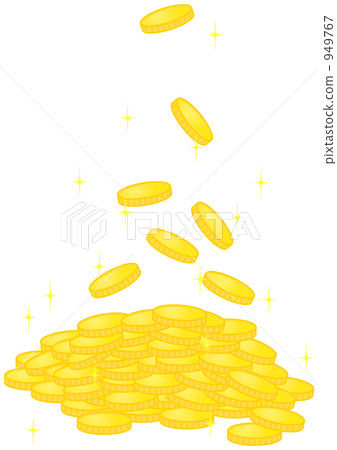 gold coin, treasure, cash