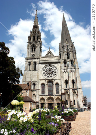 stock photo: chartres, notre-dame de paris, notre-dame cathedral