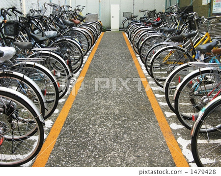 stock photo: bicycle parking space