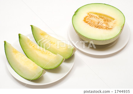 stock photo melon cut fruit