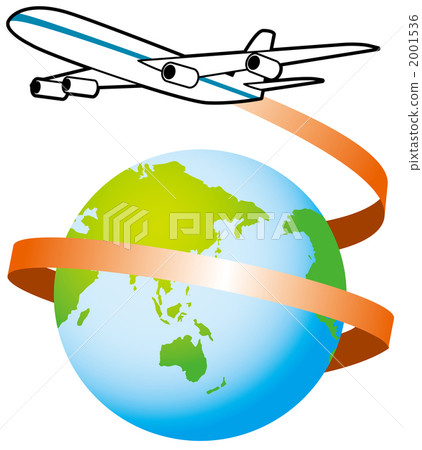 stock illustration: jet plane, passenger airplane, passenger