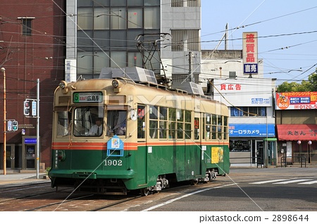 有轨电车 电车轨道 老式马车