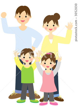 stock illustration: family, parenthood, parent and child