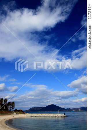 蓝天 海事的 海洋