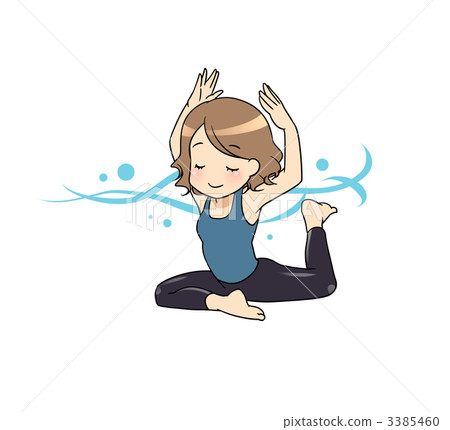 运动_运动 减肥_训练 瑜伽 插图 在瑜伽中放松的女性 首页 插图 运动