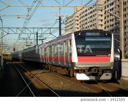 commuter train, fine, clear