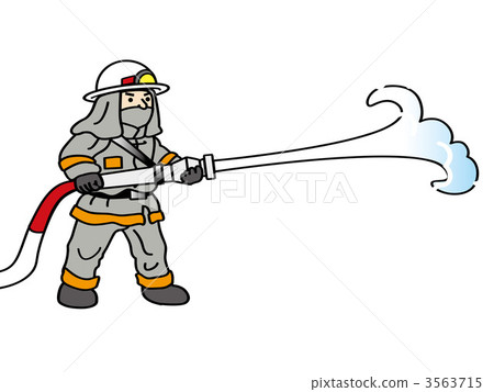 stock illustration: firefighter, fireman, firefighters