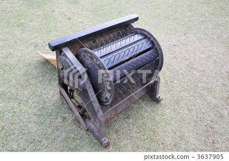 stock photo: old step threshing machine