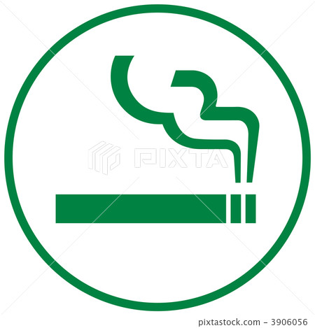 图库插图: 香烟_图标_绿色02
