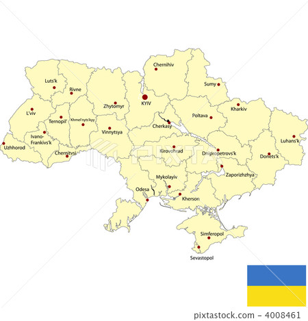 图库插图: map of ukraine