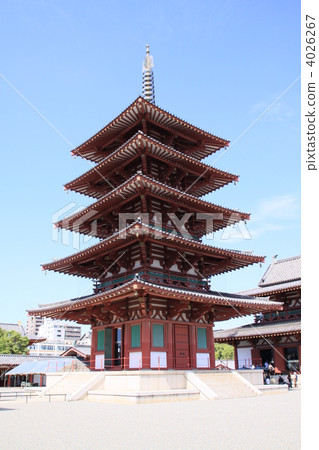 五重塔 神社和庙宇 四天王寺