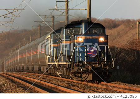 express train with sleeping berths, cassiopoea, japan rail