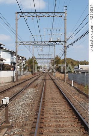 stock photo: osaka electric tramway, kintetsu kashihara line