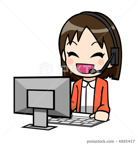 stock illustration: operator female