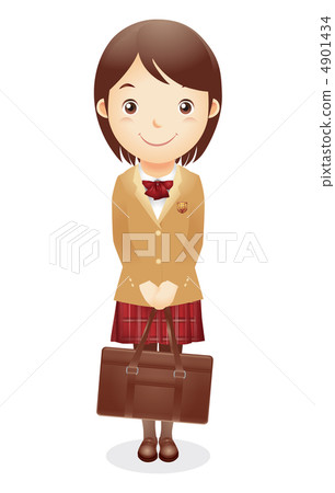 插图素材 女学生插图