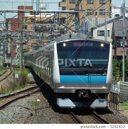 stock photo: local train, stopping all stations, metropolitan