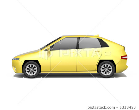 混合动力汽车 侧面图 车辆