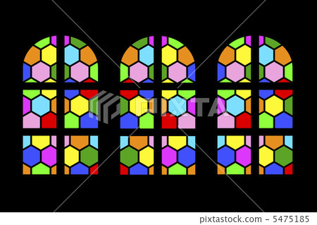 stock illustration: stained glass