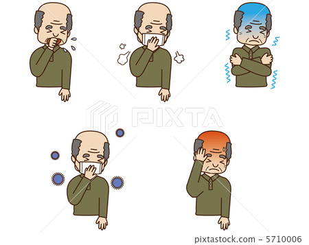首页 插图 人物 男女 老年人/银发族 普通感冒的症状(高级男性)