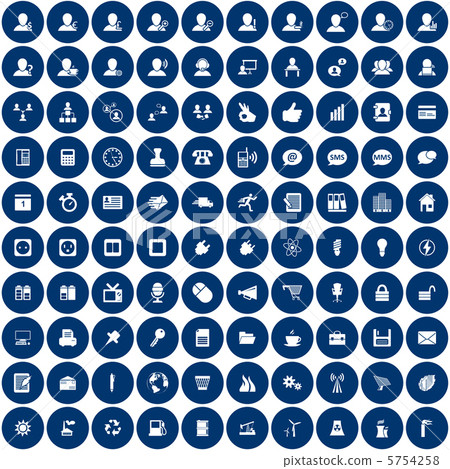 插图素材: business and office icon set