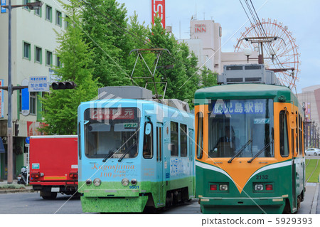 stock photo: streetcar, tram, municipal streetcar