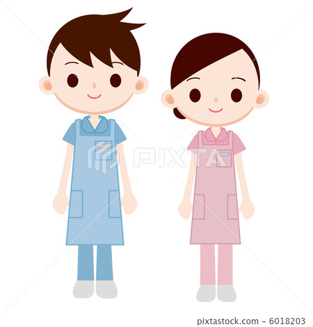 stock illustration: home helper, caregiver, care worker