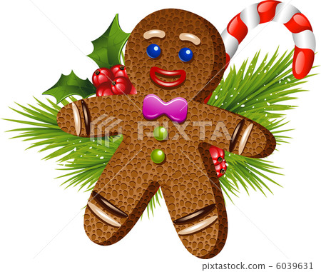 插图素材: christmas gingerbread man