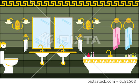 bathroom in the greek style