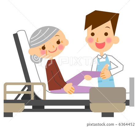 stock illustration: helper, home helper, care worker