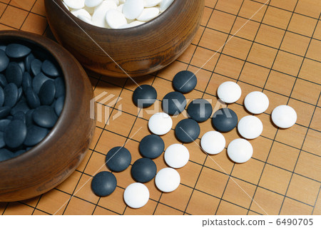 围棋子 围棋(游戏) go(棋盘游戏)-图库照片 [6490705] - pixta