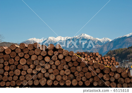 stock photo: mountain ranges and thinned timber see all