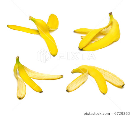 stock photo: banana peel set