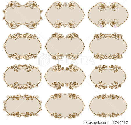 Set Of Ornate Vector Frames Stock Illustration 6749967 PIXTA