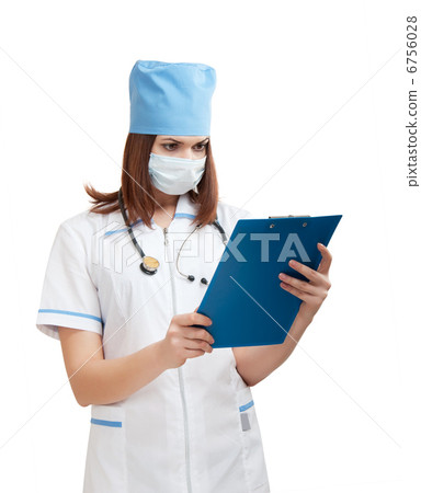 图库照片: doctor with a clipboard