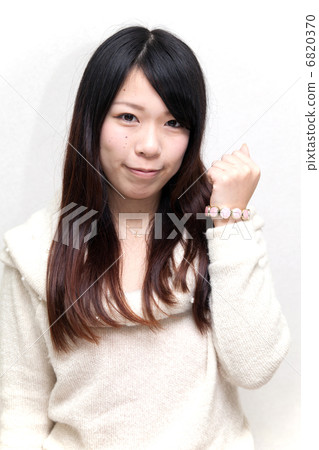 图库照片: 女性 握拳 女生