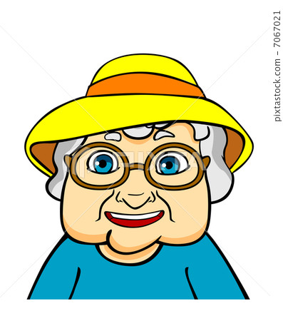 stock illustration: old grandmother