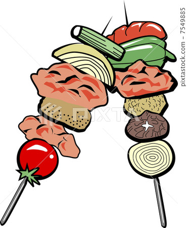 插图素材: 烤肉串 串烤 插图