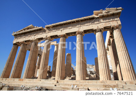 stock photo: ancient ruins of the parthenon temple