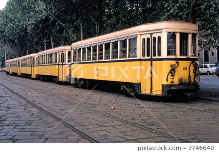 stock photo: tram in milan