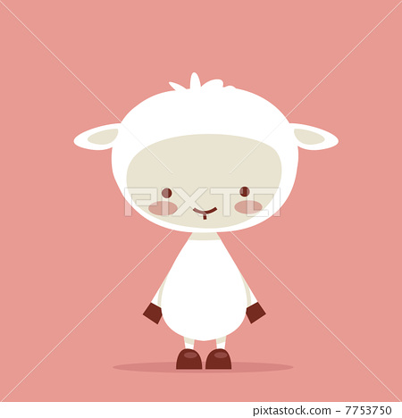 图库插图 cute lamb character