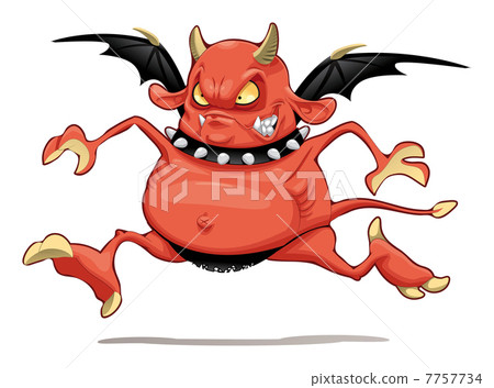 图库插图: funny demon.