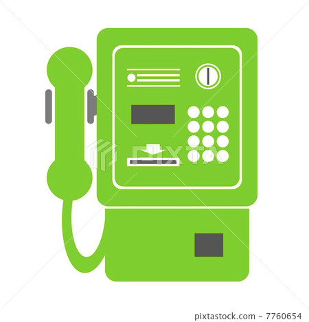 illustration : public phone, simple, telephone instrument