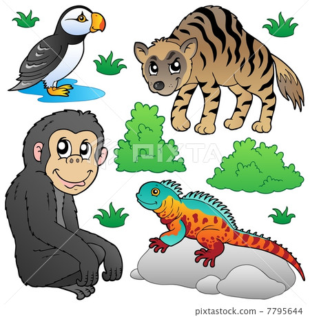 插图素材: zoo animals set 2