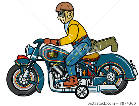 stock illustration: bike, motorbikes, motorcycle