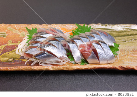 pike fish, saury, sashimi