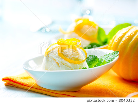 homemade lemon icecream dessert