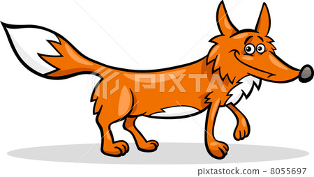 插图素材 wild fox cartoon illustration