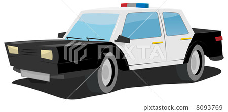 插图素材: cartoon police car