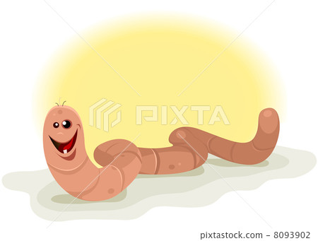 插图素材: cartoon worm character